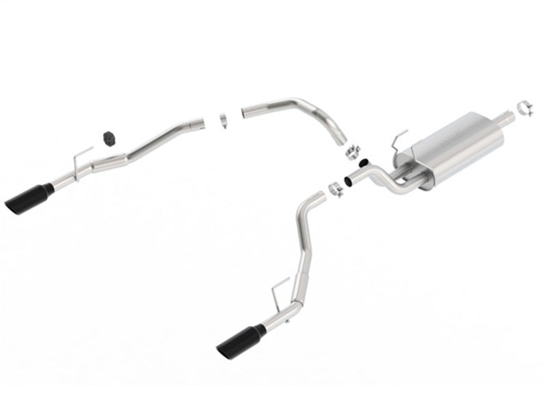 Borla 09-17 Ram 1500 5.7L V8 5in Single Tip Black Chrome Cat-Back Touring Exhaust Through Bumper parts