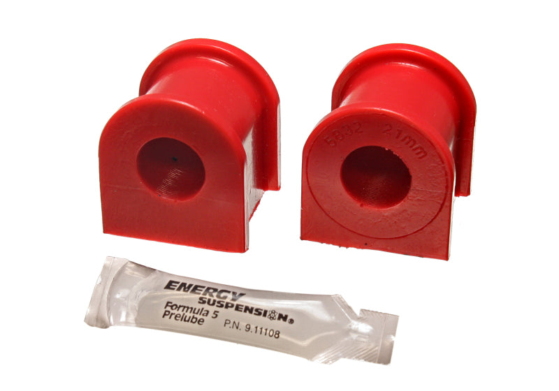 Energy Suspension 05-07 Scion tC Red 21mm Front Sway Bar Bushing Set and pre-lube