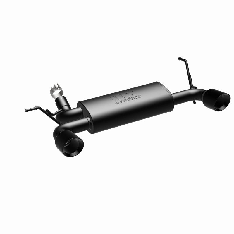 MagnaFlow 07-17 Jeep Wrangler JK 3.8/3.6L Dual Split Rear Exit Black Axle-Back Exhaust for performance upgrades