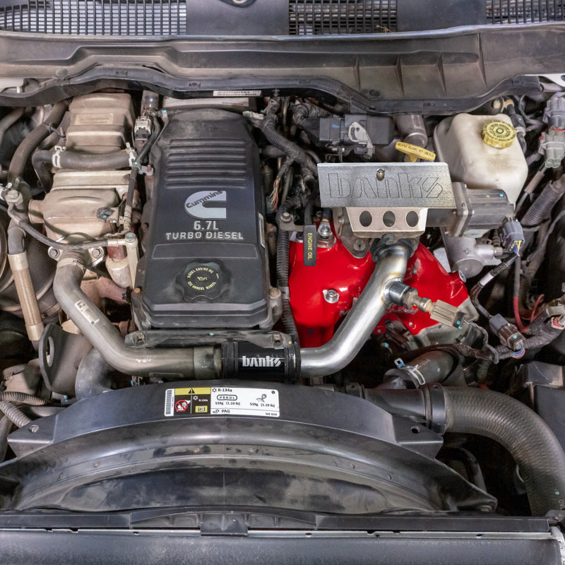 Banks Power 13-18 Dodge RAM 6.7L Monster-Ram Intake System W/Fuel Line-Chassis Cab Red Secondary image
