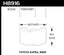 Hawk 2020 Toyota Supra / 19-20 BMW Z4 DTC-60 Front Brake Pads dimensions and details
