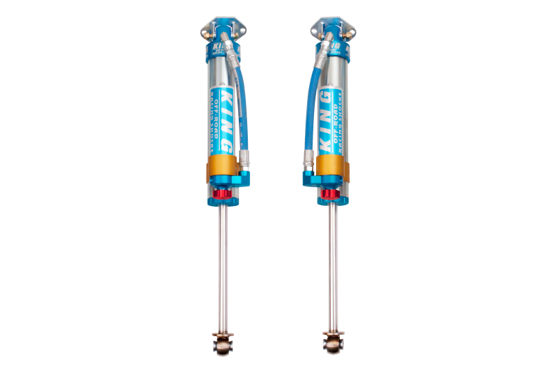 King Shocks 07-18 Jeep Wrangler JK Rear 2.5 Dia Piggy Hose Res Shocks 3-5in Lift w/Adjuster (Pair) for offroad performance Main image