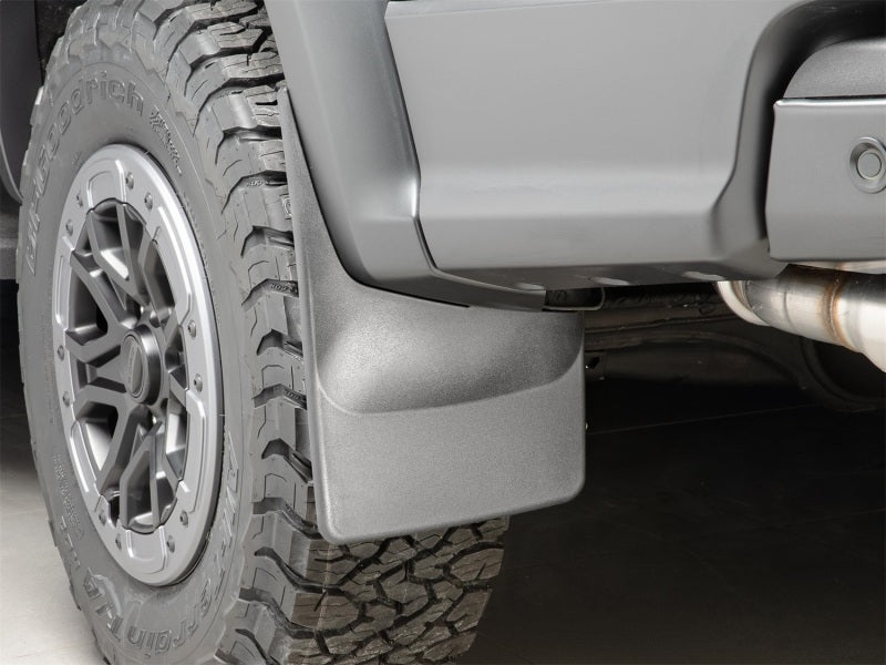 WeatherTech 24-25 Ford Ranger Raptor Supercrew Rear No Drill MudFlaps - Black Secondary image