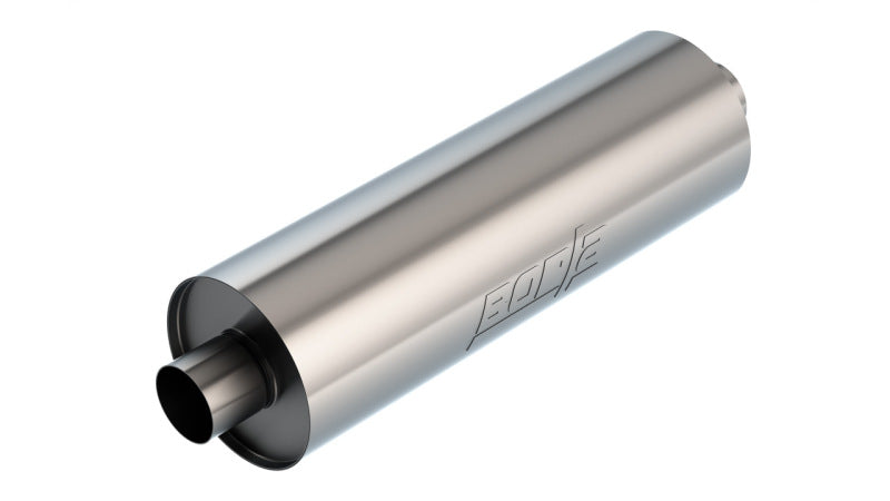 Borla Specialty Muffler 3in Center In/Out 7.75in Dia. 24in Body 29in OAL Touring Un-Notched for trucks and offroad parts. Main image