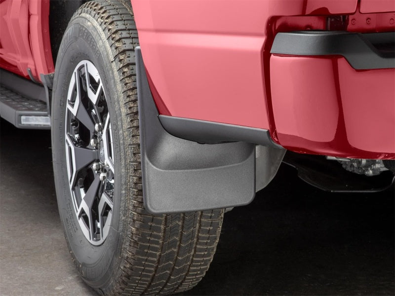 WeatherTech 22-23 Ford F-150 Lightning No Drill Rear MudFlaps - Black Secondary image