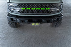 DV8 Offroad 21-23 Ford Bronco Capable Bumper Front License Plate Mount installed on vehicle
