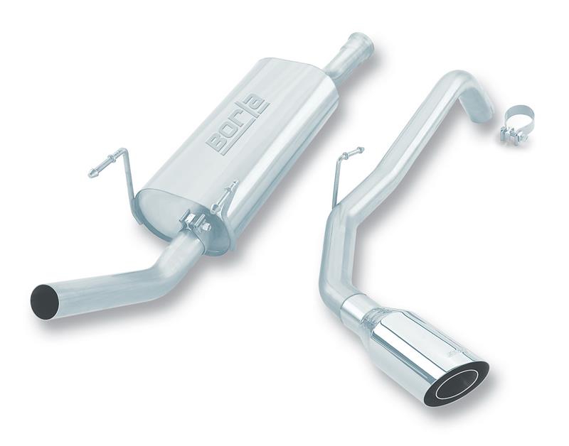 Borla 00-06 Toyota Tundra 4.7L V8 AT/MT 2WD/4WD Truck Side Exit Catback Exhaust image showing exhaust components.