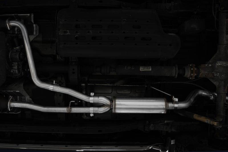 MBRP 22-23 Nissan Frontier 3.8L 3in Tip 3in Cat Back Turndown Exit Street Profile - T304 Secondary image