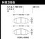 HB366 dimensions for Hawk 2001-2003 Acura CL Type-S HPS 5.0 Front Brake Pads