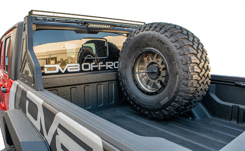 DV8 Offroad 2019+ Jeep Gladiator Universal Stand Up In-Bed Tire Carrier Secondary image