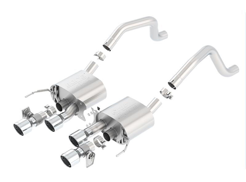 Borla 15 Chevy Corvette C7 ZO6 6.2L w/o AFM w/ NPP ATAK Quad RD RL IC Tips Center Rear Exit Exhaust Main image