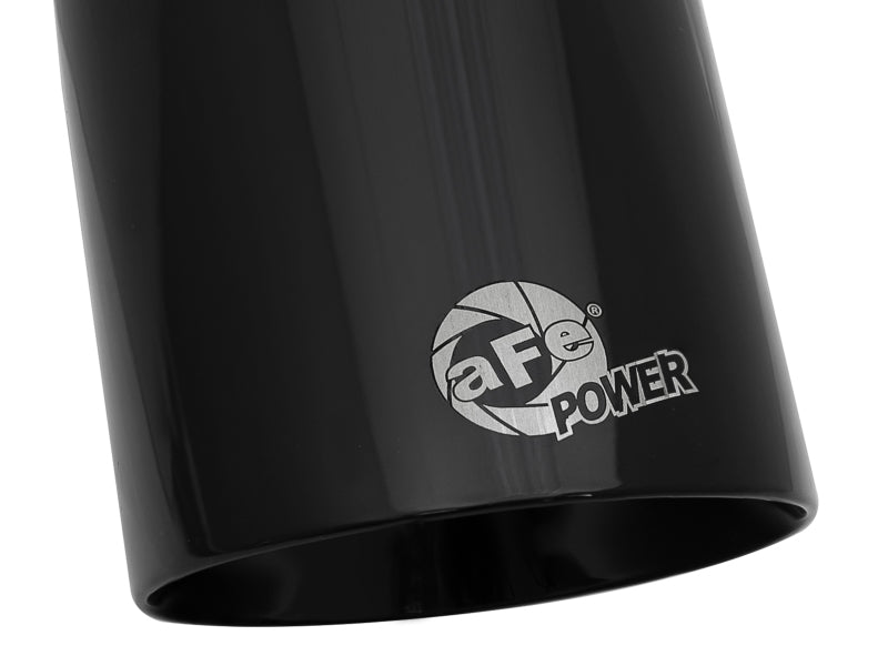 aFe MACH Force-Xp Univ 304 SS Double-Wall Clamp-On Exhaust Tip - Black - 3in Inlet - 4.5in Outlet Secondary image