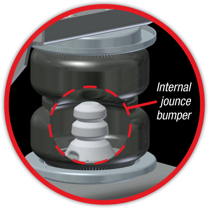 Air Lift Replacement Air Spring - Loadlifter 5000 Ultimate Bellows Type w/ internal Jounce Bumper with internal jounce bumper detail.
