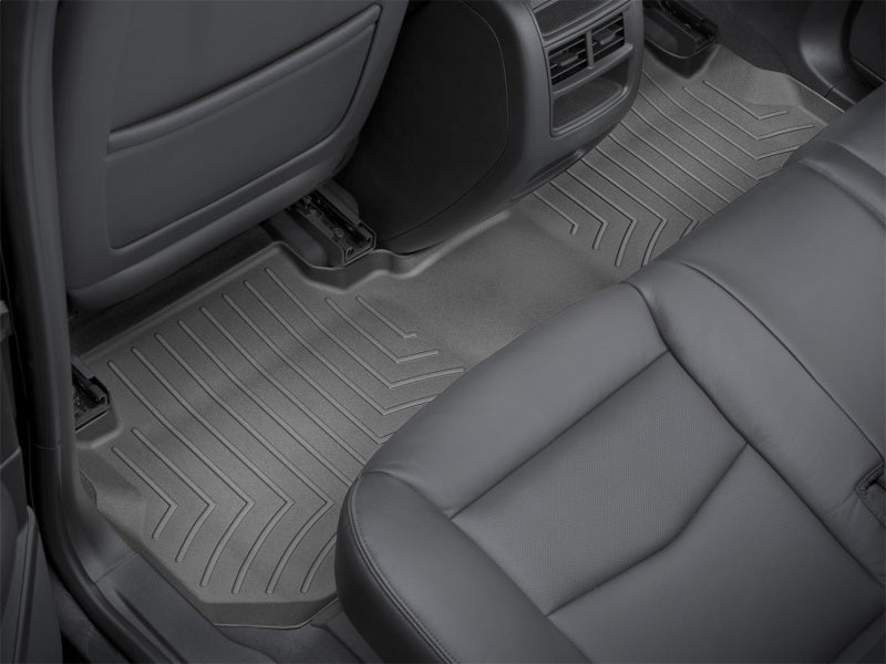 WeatherTech 17+ Cadillac XT5 Rear FloorLiner - Black in vehicle