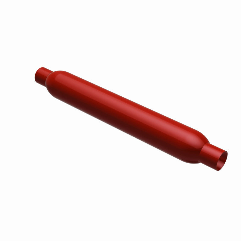 MagnaFlow Muffler Red Pack Series Glasspack 3.5in Rd 22in Body Length 2in/2in Inlet/Outlet for performance offroad parts.