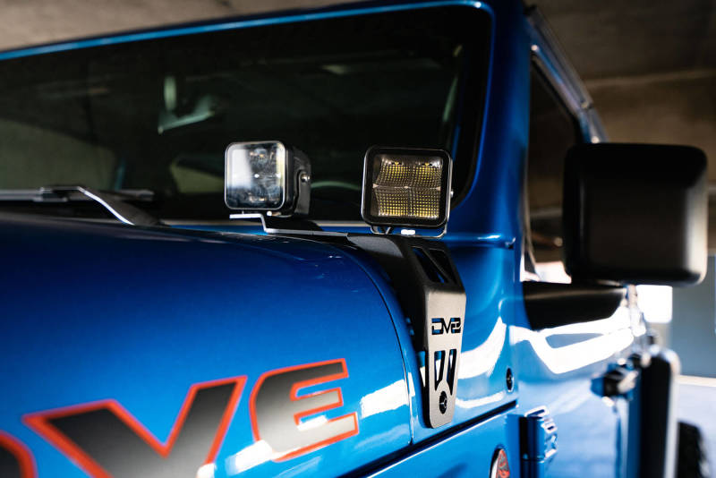 DV8 Offroad 20-22 Jeep JL 392/ Jeep JT Mojave Edition Dual Pod Light Mounts Secondary image
