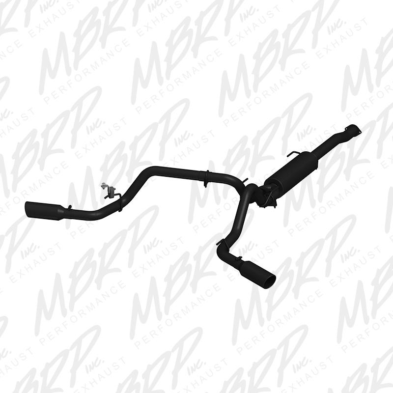 MBRP 2016 Toyota Tacoma 3.5L 3in Cat Back Dual Split Side Black Secondary image
