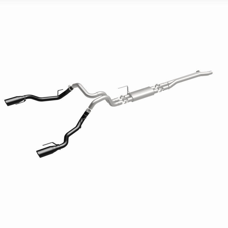 MagnaFlow SYS Cat-Back 2017 Ford F-150 Raptor 3.5L Dual Black Coated 3in Tips exhaust system for performance offroad parts