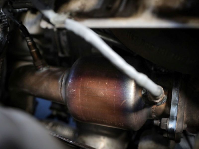 aFe 09-16 Audi A4/A5 (B8) L4-2.0L (t) Twisted Steel 3in. Downpipe - 304 Stainless w/ Cat Secondary image
