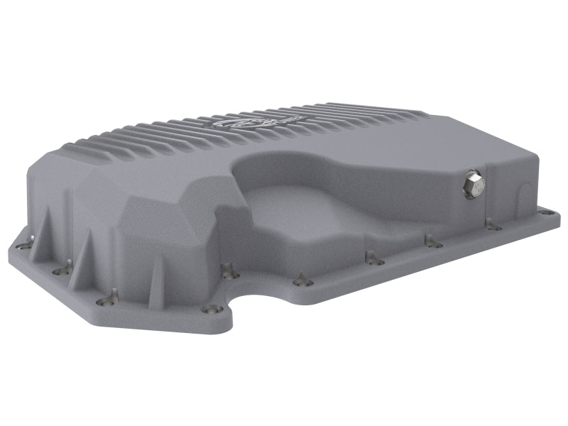aFe 05-19 VW 1.8L/2.0L w/o Oil Sensor Engine Oil Pan Raw POWER Street Series w/ Machined Fins Secondary image