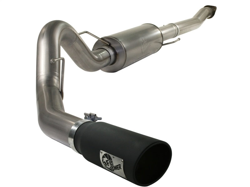 aFe MACHForce XP Exhaust Cat-Back SS-409 4in Black Tip 11-12 Ford F-150 EcoBoost V6-3.5L (tt) Secondary image