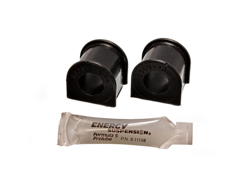 Energy Suspension 88-91 Honda Civic/CRX Black 18mm Front Sway Bar Bushings with lubricant