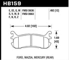 Hawk 03-05 Mazda Miata Rear ER-1 Brake Pad Set diagram