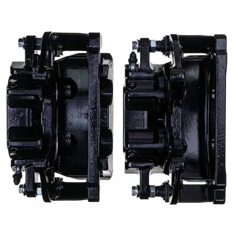 Power Stop 2014 Chrysler 200 Front Black Caliper - Pair w/Bracket Secondary image