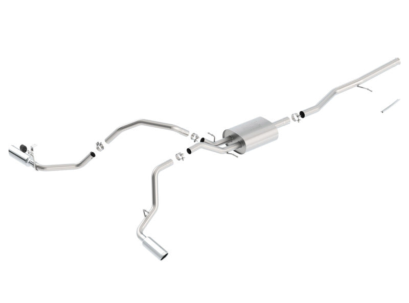Borla 14 Chev/GMC Silverado/Sierra 1500 CC/SB C/B ATAK 3.5x2.25in Singl Rnd Rlld AnglCt Splt Sd exhaust system components