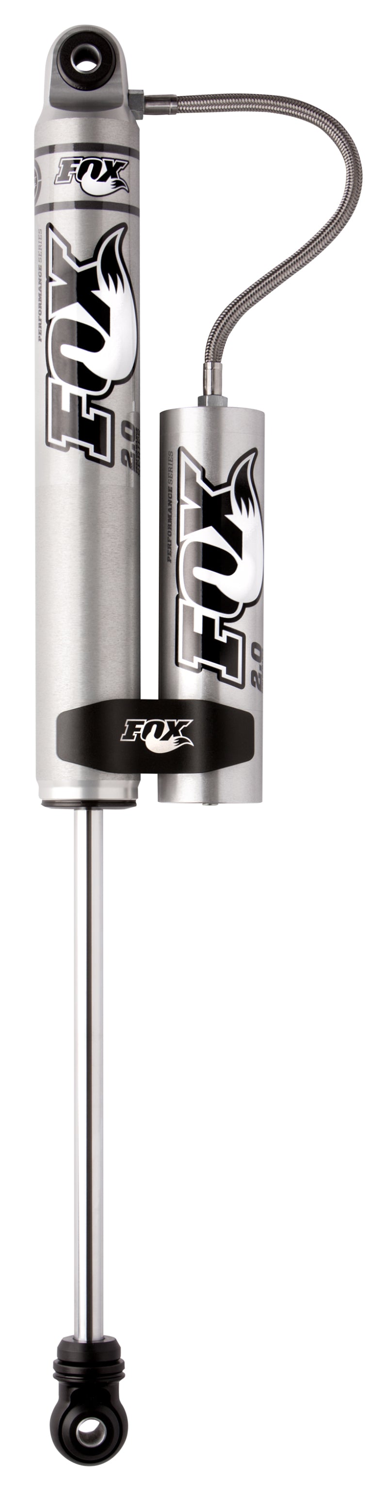 Fox 2.0 Performance Series 12.1in. Smooth Body R/R Shock Aluminum / Std Travel / Eyelet Ends - Black for offroad performance upgrades Main image