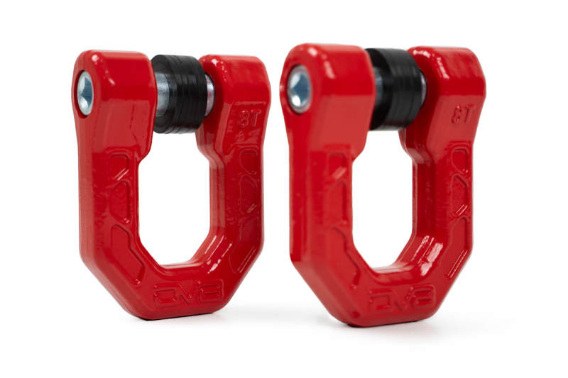 DV8 Offroad Elite Series D-Ring Shackles - Pair (Red) Secondary image