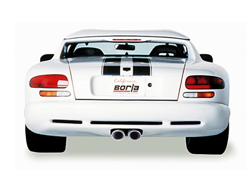 Borla 96-02 Viper GTS/R/T-10 Coupe/Convertible 2dr w/ 2.5in Inlets SS Catback Exhaust System rear view