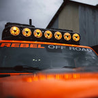 KC HiLiTES Gravity Titan LED Light Bar - 45in. (7-Light) on off-road vehicle