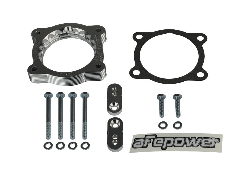 aFe 02-09 Chevrolet Trailblazer/ 02-09 GMC Envoy L6 4.2L Silver Bullet Throttle Body Spacer - Silver Secondary image