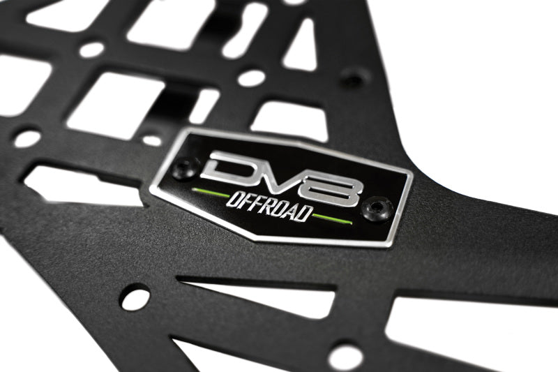 DV8 Offroad 22-23 Toyota Tundra Center Console Molle Panels/Device Mount close-up view.