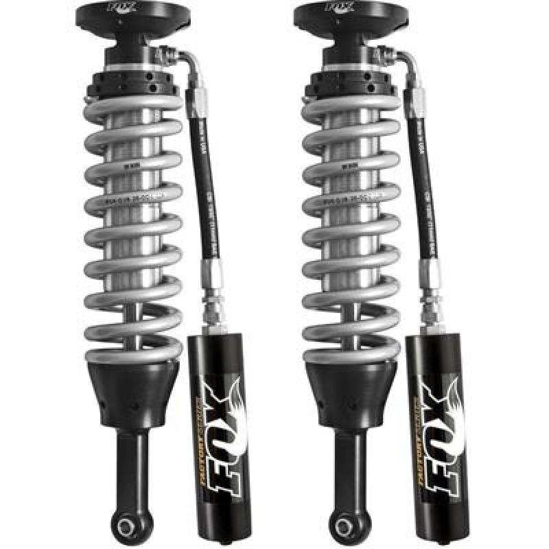 Fox 2005+ Toyota Tacoma 4WD / 2WD 2.5 Factory Series 5.8in R/R Front Coilover Set / 4-6in Lift for offroad performance upgrades