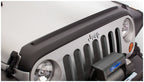 Bushwacker 07-18 Jeep Wrangler (JK) / (JK) Unlimited Trail Armor Hood Guard - Black on Jeep with winch.