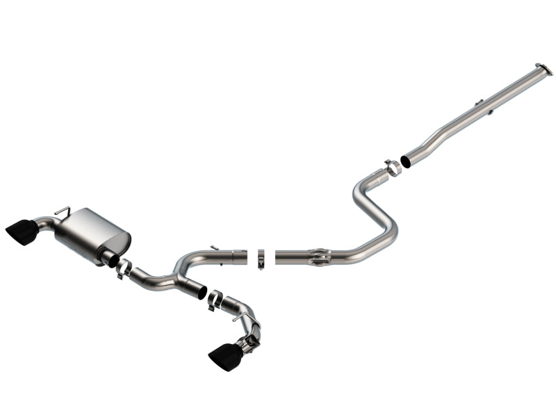Borla 19-20 Hyundai Veloster N 2.0L I4 MT FWD 2DR 3in ATAK CatBack Exhaust w/ Black Chrome Tips Main image