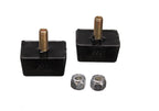 Energy Suspension Univ Blk 7/8in H x 1-7/8in L x 1-3/8in W Low Profile Rectangular Bump Stops (2 ea) - offroad performance upgrades