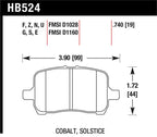 Hawk 05-07 Cobalt SS / 08-09 HHR / 04+ Malibu / 07A+ G5 GT / 06+ G6 / HPS Street Front Brake Pads specifications