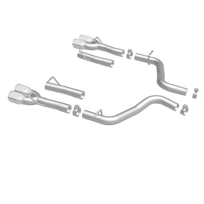 MagnaFlow Axle-Back, SS, 2.5in, Quad Split Rear 3.5in Tip 2015 Dodge Challenger 3.6L V6 exhaust kit components