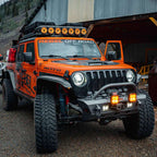 KC HiLiTES Gravity Titan LED Light Bar - 45in. (7-Light) on modified Jeep