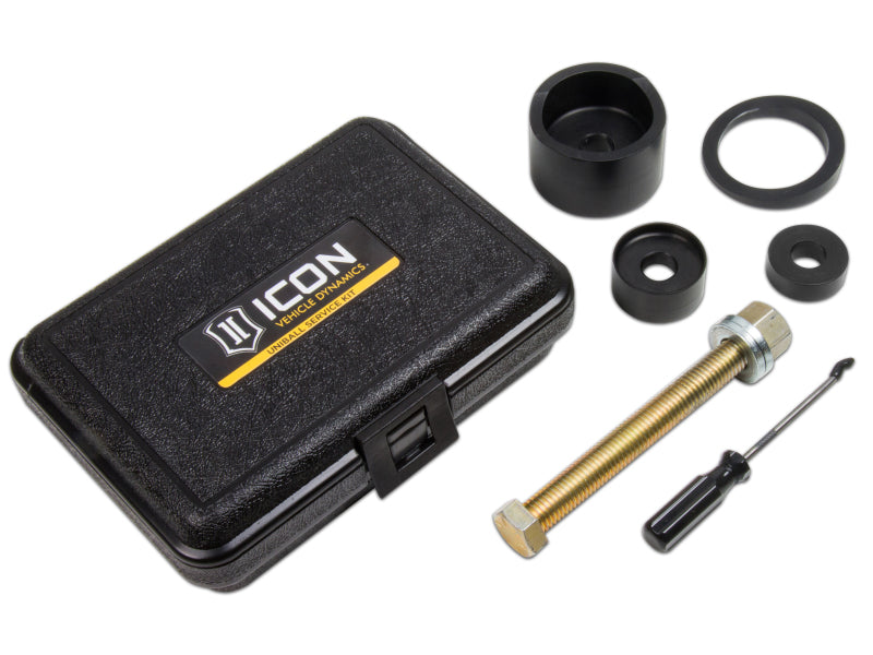ICON On Vehicle Uniball Replacement Tool Kit components for offroad performance upgrades. Main image