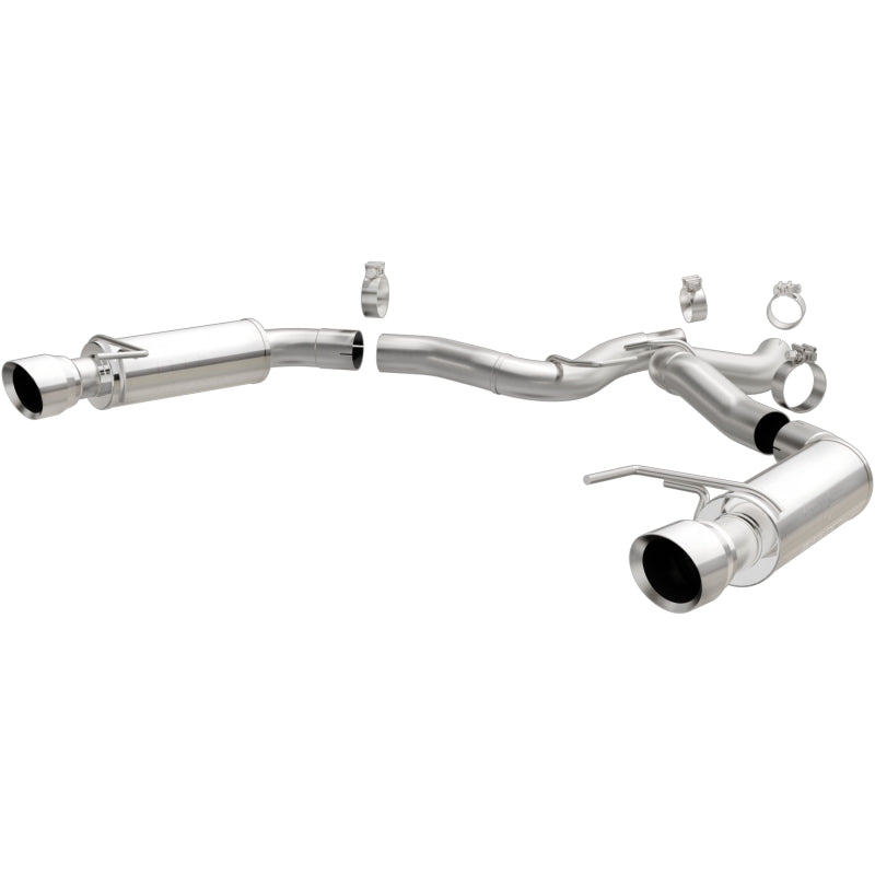 MagnaFlow Axle Back, SS, 3in, Competition, Dual Split Polished 4.5in Tip 2015 Ford Mustang GT V8 5.0 Secondary image