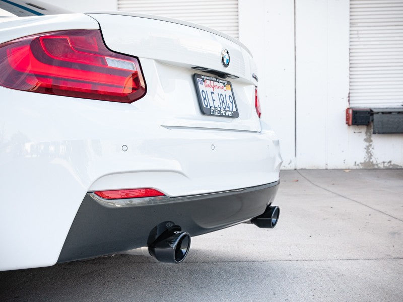 aFe MACHForce XP 3in to 2.5in 304 SS Axle-Back Exhaust w/ Black Tips 14-16 BMW M235i Secondary image