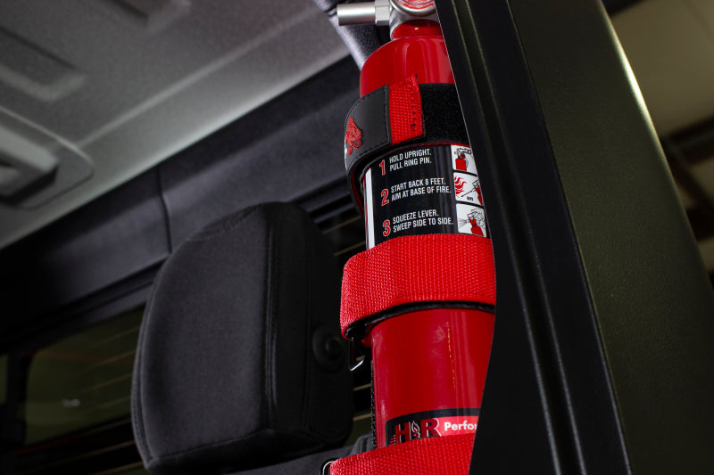 Fishbone Offroad Padded Roll Bar Red Fire Extinguisher Holder Secondary image