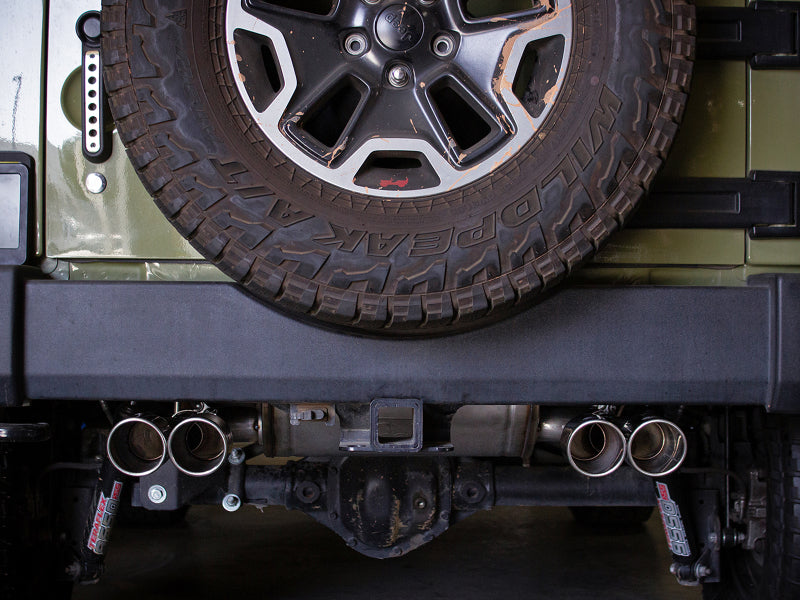 aFe Rebel Series 2.5in 409 SS Axle-Back Exhaust Polished 07-18 Jeep Wrangler (JK) V6-3.6L/3.8L Secondary image
