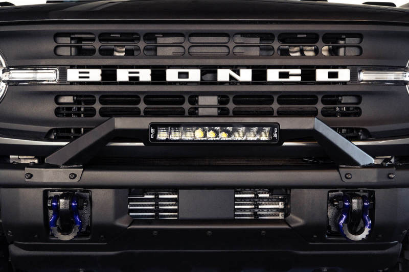 DV8 Offroad 21-22 Ford Bronco Factory Modular Front Bumper Bull Bar with LED light