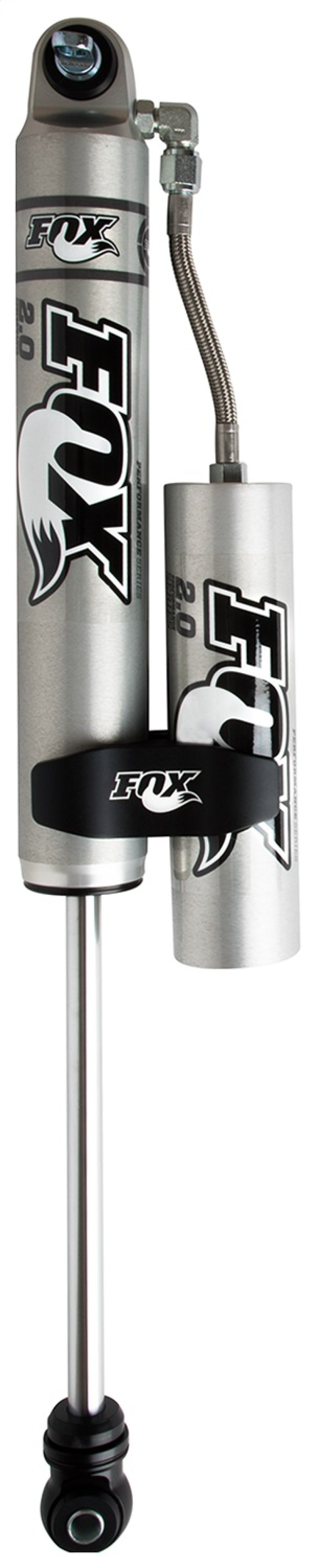 Fox 07+ Jeep JK 2.0 Performance Series 9.6in. Smooth Body Remote Res. Rear Shock / 1.5-3.5in. Lift for offroad performance upgrades.