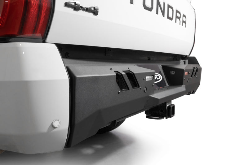 Addictive Desert Designs 2022+ Toyota Tundra Black Label Rr Bumper - Hammer Blk w/ Satin Blk Panels Secondary image